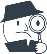 inspector with magnifying glass